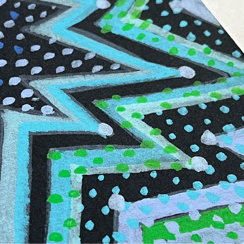 Colorful Patterned Cards-Artist Designed & Painted. Very Special Luxury Cards